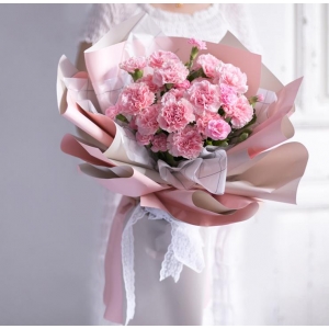 暖暖情意-19朵粉色康乃馨花束