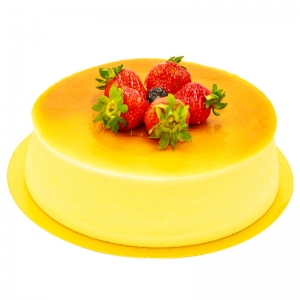芒果慕斯 奶油芒果慕斯蛋糕，表层草莓水果装饰