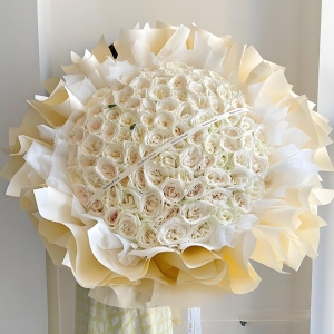 时光悠悠-99朵白玫瑰，