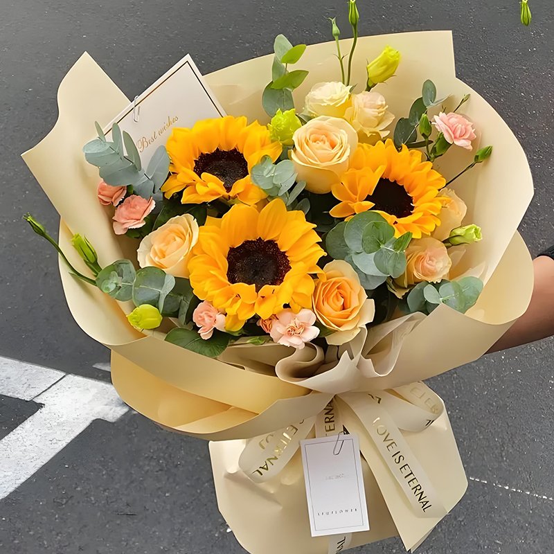向日葵阳光花束