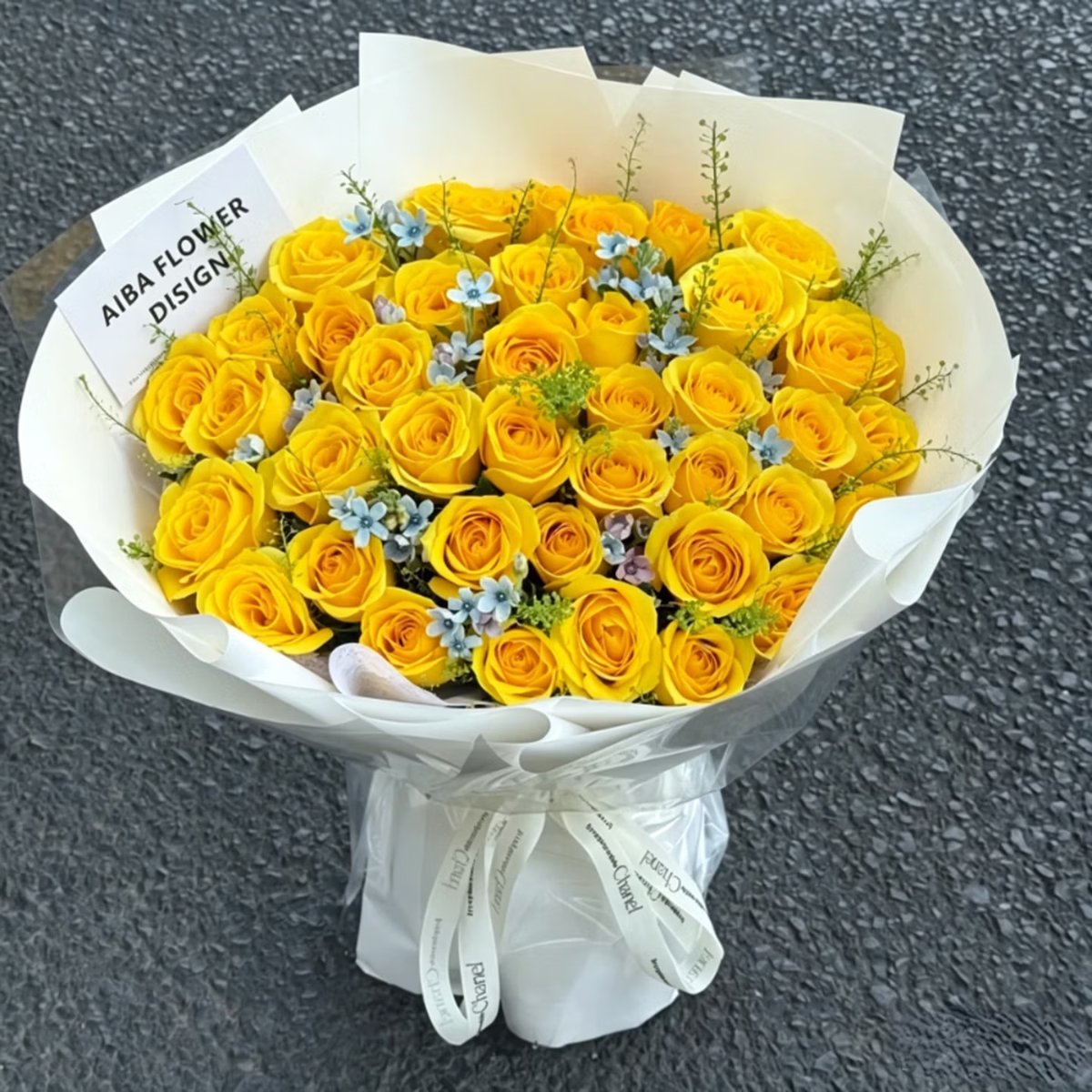 爱花客花店鲜花速递黄玫瑰花束送女友老婆生日礼物同城配送 33朵黄玫瑰花束